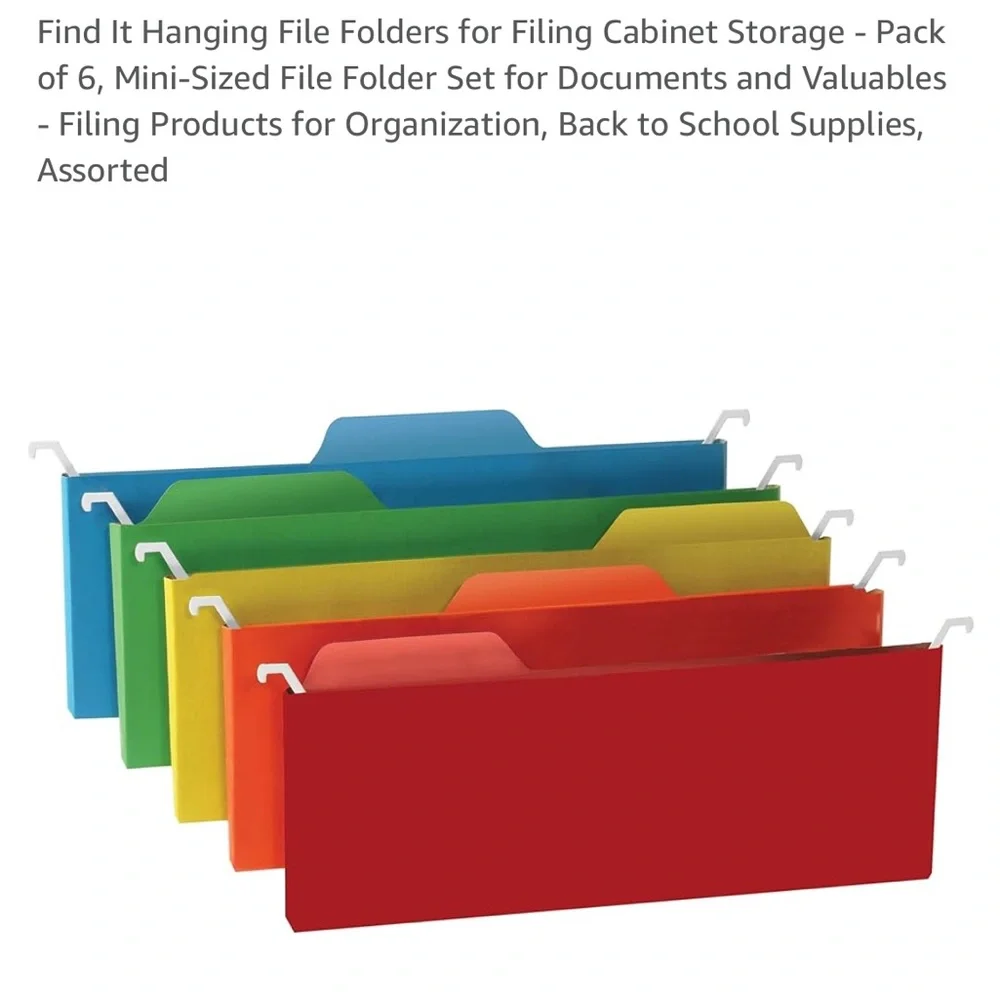 Mini hanging pockets for file cabinets